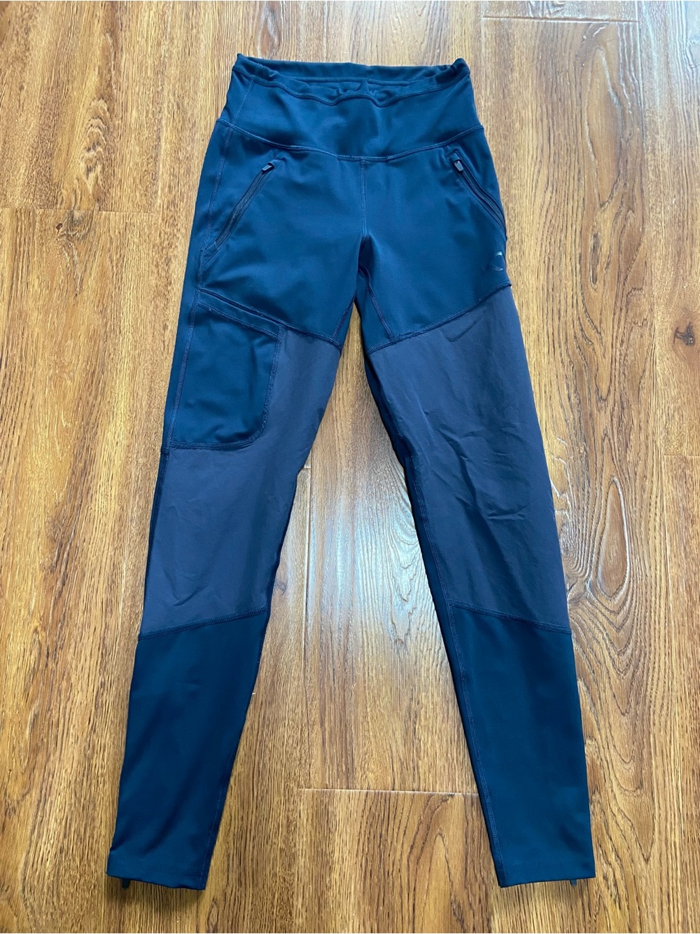 Kari Traa dark blue Performance/ outdoor Leggings with Zip Pockets, ankles
